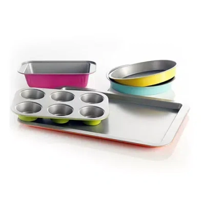 Gibson Home Color Splash Lyneham 5-pc. Carbon Steel Bakeware Set In Multi