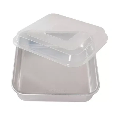 Nordicware Square 9x9 Cake Pan With Storage Lid In Gray