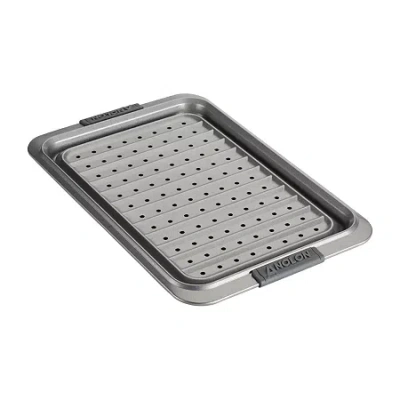 Anolon Advanced 2-pc. Rectangular Crisper Pizza Pan In Gray