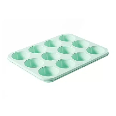 Martha Stewart 12-cup Non-stick Muffin Pan In Blue