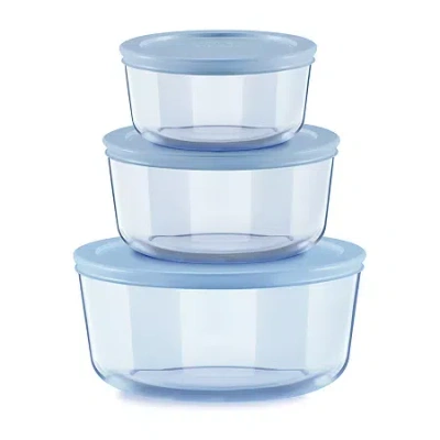 Pyrex Simply Store 6-pc. Glass Food Storage In Blue