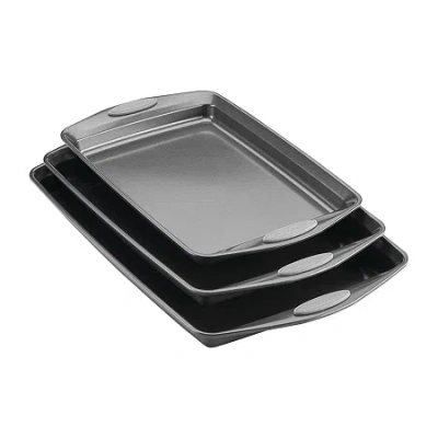 Rachael Ray 3-pc. Non-stick Baking Sheet Set In Gray