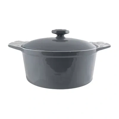 Taste Of Home 2-qt. Stoneware Round Casserole With Lid In Gray