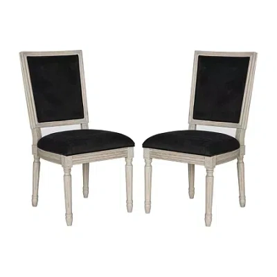 Safavieh Buchanan French Side Chair Set Of Two In Black