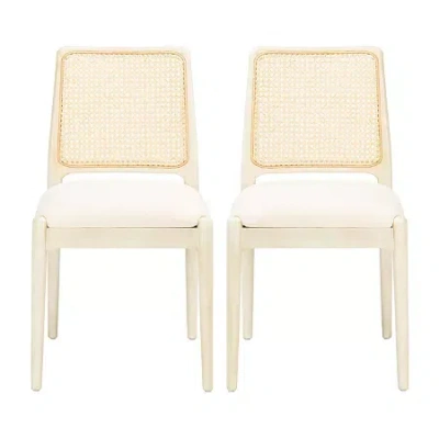Safavieh Reinhardt Kitchen Collection 2-pc. Upholstered Dining Chair In White