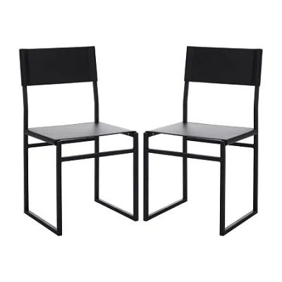 Safavieh Layne Sleek Dining Chair - Set Of 2 In Black