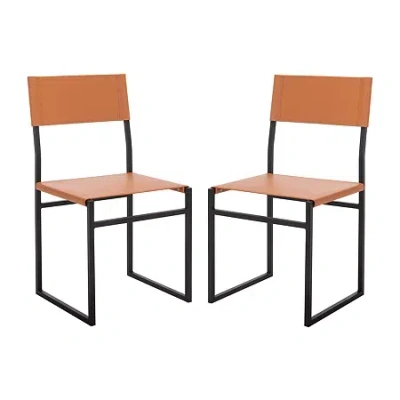 Safavieh Layne Sleek Dining Chair - Set Of 2 In Brown