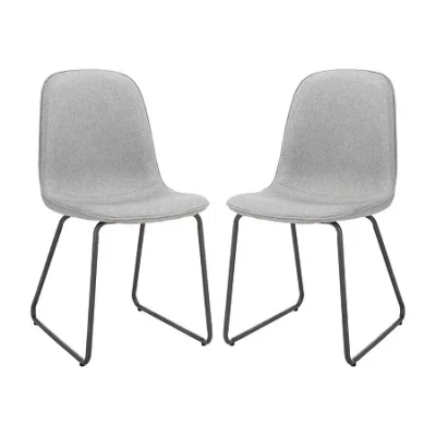 Safavieh Makalu Mid Century Modern Dining Chair - Set Of 2 In Gray