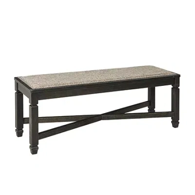 Signature Design By Ashley Hilton Upholstered Dining Bench In Black