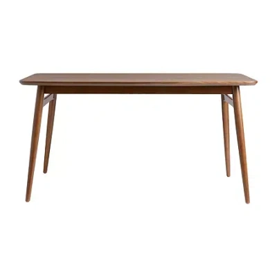 Walker Edison Rectangular Wood-top Dining Table In Brown