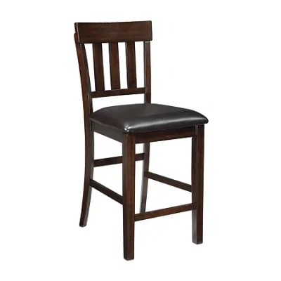 Signature Design By Ashley Towson Set Of 2 Counter Height Upholstered Bar Stools In Brown