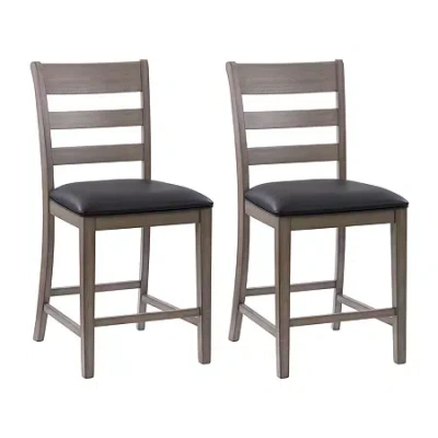 Corliving New York Counter Height Dining 2-pc. Chairs In Black