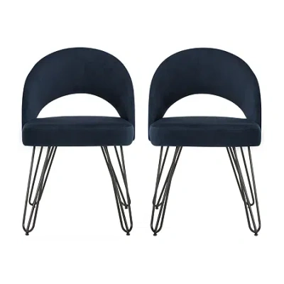 Safavieh Jora Dining Collection 2-pc. Upholstered Dining Chair In Blue