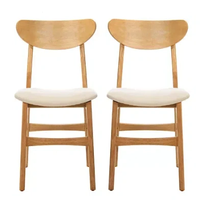 Safavieh Lucca Dining Collection 2-pc. Upholstered Dining Chair In Sand