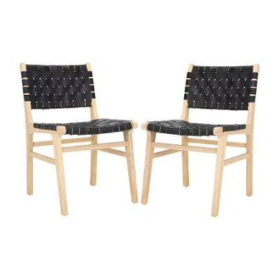Safavieh Taika Dining Collection 2-pc. Upholstered Dining Chair In Black