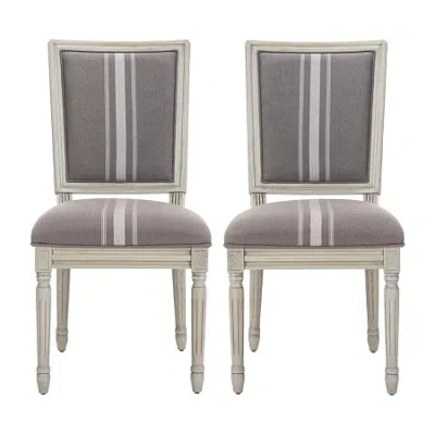 Safavieh Buchanan Linen Upholstered Side Chair In Gray