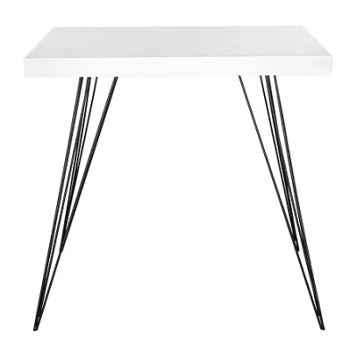 Safavieh Wolcott Collection Square Wood-top Dining Table In White