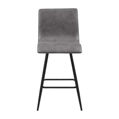 Ink+ivy Adams Counter Height Upholstered Bar Stool In Gray