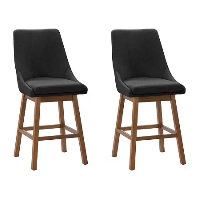 Corliving Boston Dining Collection 2-pc. Upholstered Bar Stool In Gray