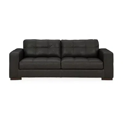 Signature Design By Ashley Luigi Leather Sofa In Black
