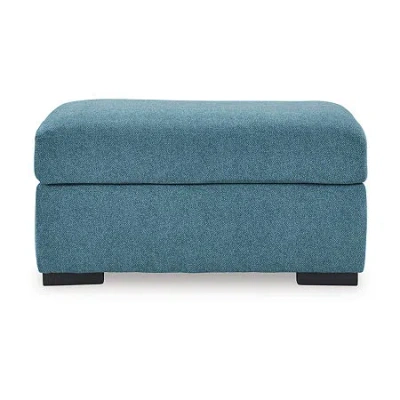Signature Design By Ashley Keerwick Ottoman In Blue
