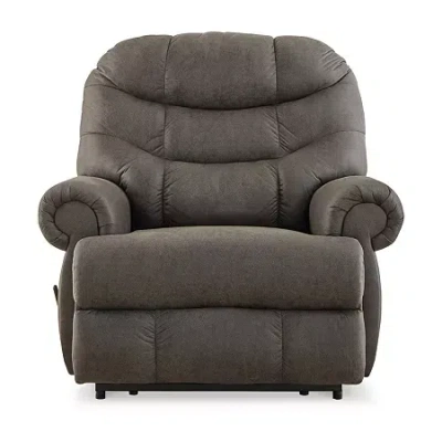 Signature Design By Ashley Camera Time Manual Recliner In Gray