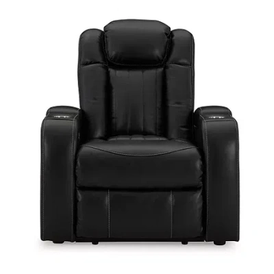 Signature Design By Ashley Caveman Den Power Recliner In Black