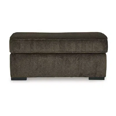 Signature Design By Ashley Aylesworth Ottoman In Dark Brown In Brown