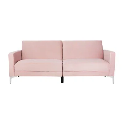 Safavieh Chelsea Convertible Sofa Track-arm Reclining Sofa In Pink