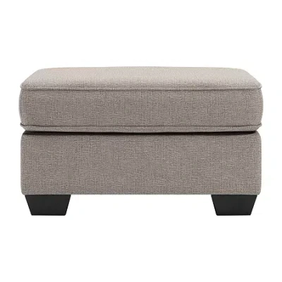 Signature Design By Ashley Greaves Storage Ottoman In Gray