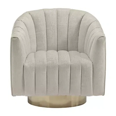 Signature Design By Ashley Penzlin Swivel Barrel Chair In Sand