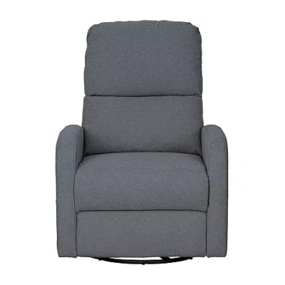 Ink+ivy Curved Slope-arm Recliner In Gray