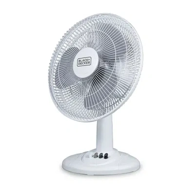 Black+decker 12 " Desk Fan In White
