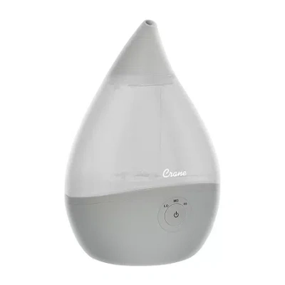 Crane Droplet 0.5 Gallon Ultrasonic Cool Mist Humidifier - Gray In Gray