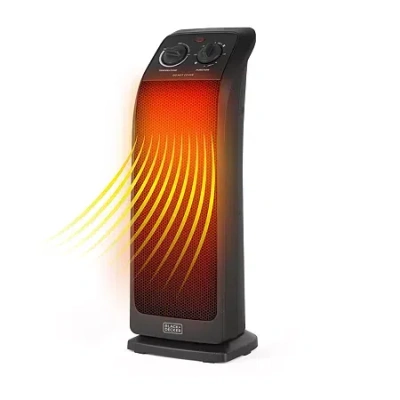 Black+decker Ceramic Tower Heater In Black