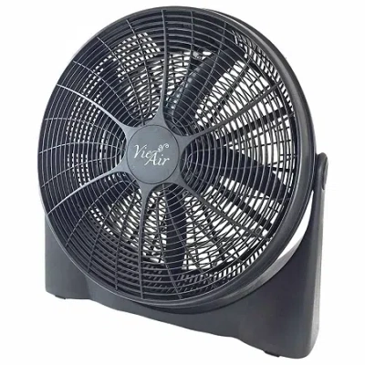Vie Air 20" High-velocity 5 Blade Tilting Ultra Lightweight Turbo Floor Fan In Black