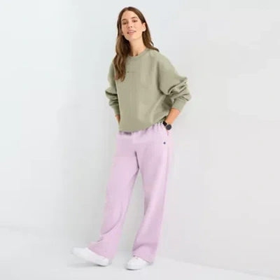 Champion Womens Powerblend Mid Rise Straight Sweatpant In Purple