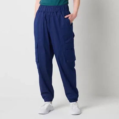 Champion Womens Cinched Mid Rise Active Cargo Pant In Blue