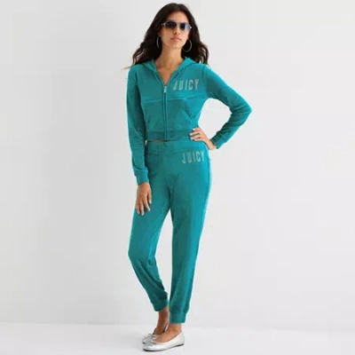 Juicy By Juicy Couture Womens Lightweight Juniors Track Suit Gift Set In Green