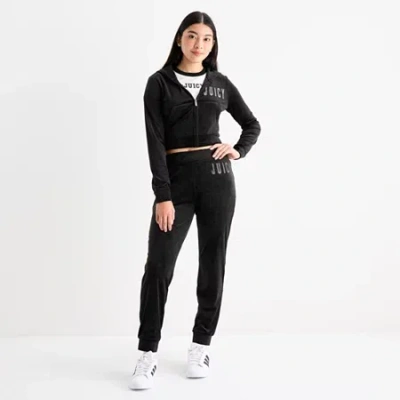 Juicy By Juicy Couture Womens Lightweight Juniors Track Suit Gift Set In Black