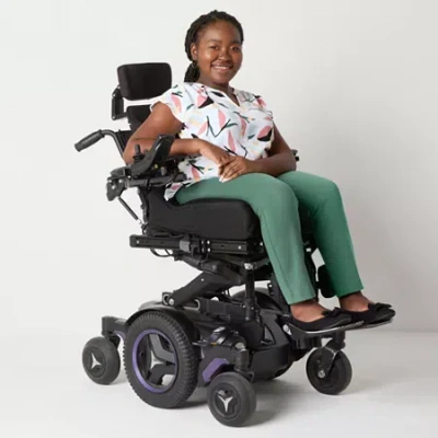 Liz Claiborne Adaptive Emma Ponte Womens Easy-on + Easy-off Seated Wear Straight Mid Rise Ankle Pant In Green