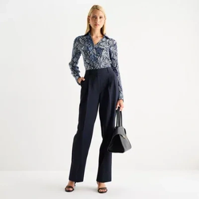 Worthington Womens Everyday Pant In Blue