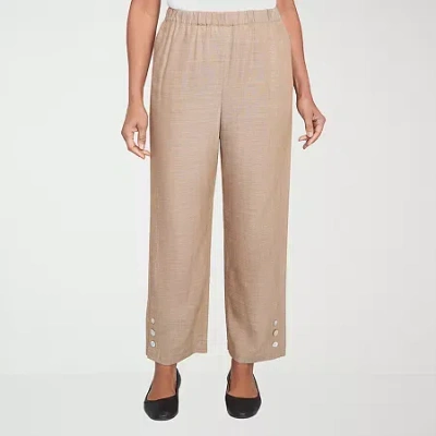 Alfred Dunner Summer Solstice Womens Straight Ankle Pant In Sand