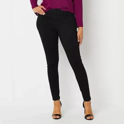 Bold Elements Womens Mid Rise Skinny Fit Jean In Black