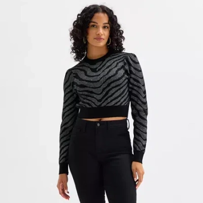 Bold Elements Womens Crew Neck Long Sleeve Blouse In Black