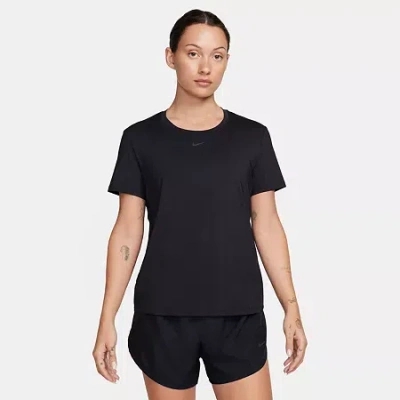 Nike Womens Crew Neck Short Sleeve Quick Dry Active T-shirt In Black