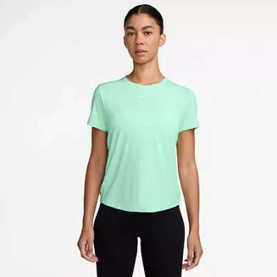 Nike Womens Crew Neck Short Sleeve Quick Dry Active T-shirt In Green