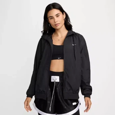 Nike Womens Hooded Lightweight Windbreaker In Black