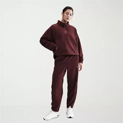 Nike Therma-fit Womens Long Sleeve Lined Fleece Active Hoodie In Red