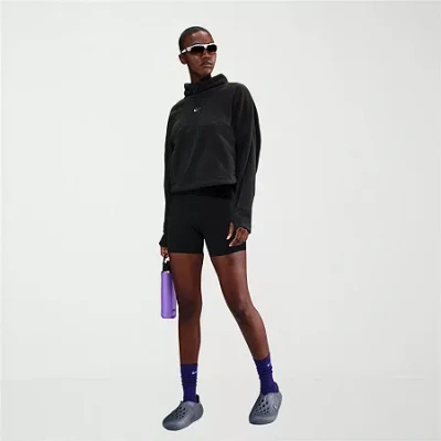 Nike Therma-fit Womens Long Sleeve Lined Fleece Active Hoodie In Black